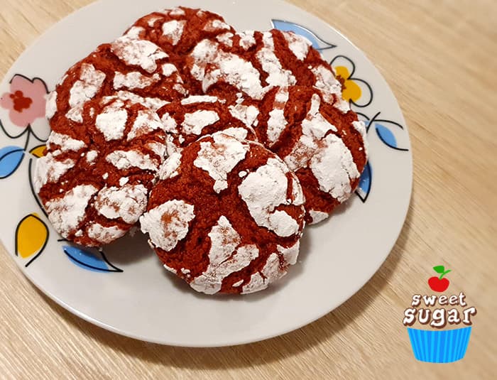 Cookies Red Velvet craqueladas